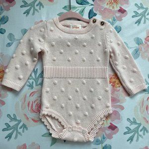 Sweater romper- Pink dotted, Cat & Jack, 3M